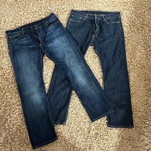 Men's Blue Denim Jeans Levi's 513 • 36 waist 30 length • 36 x 30
